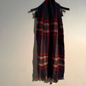 Jcrew Scarf Plaid Fringe NWT